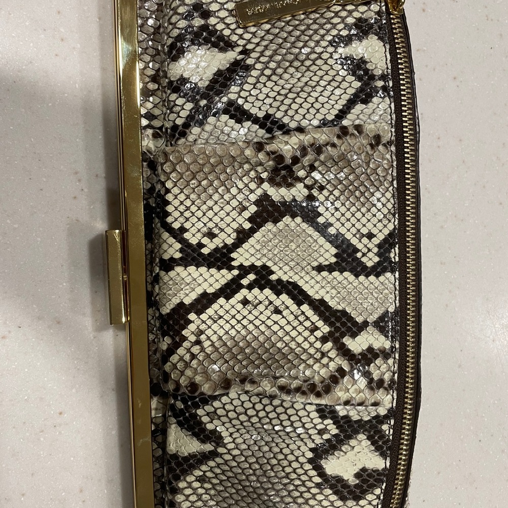 MICHAEL KORS REAL PYTHON CLUTCH BRAND NEW - Picture 8 of 14